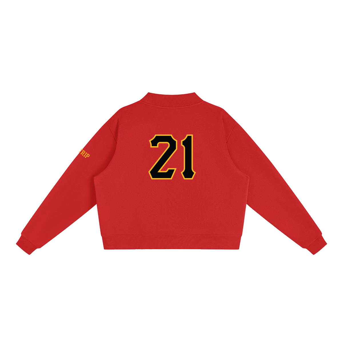 PIRVTES | Women's Gold Emblem Mock-Neck Sweatshirt