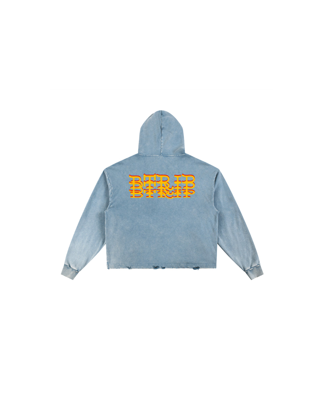 SHVRK Vintage Washed Hoodie — Frayed Hem