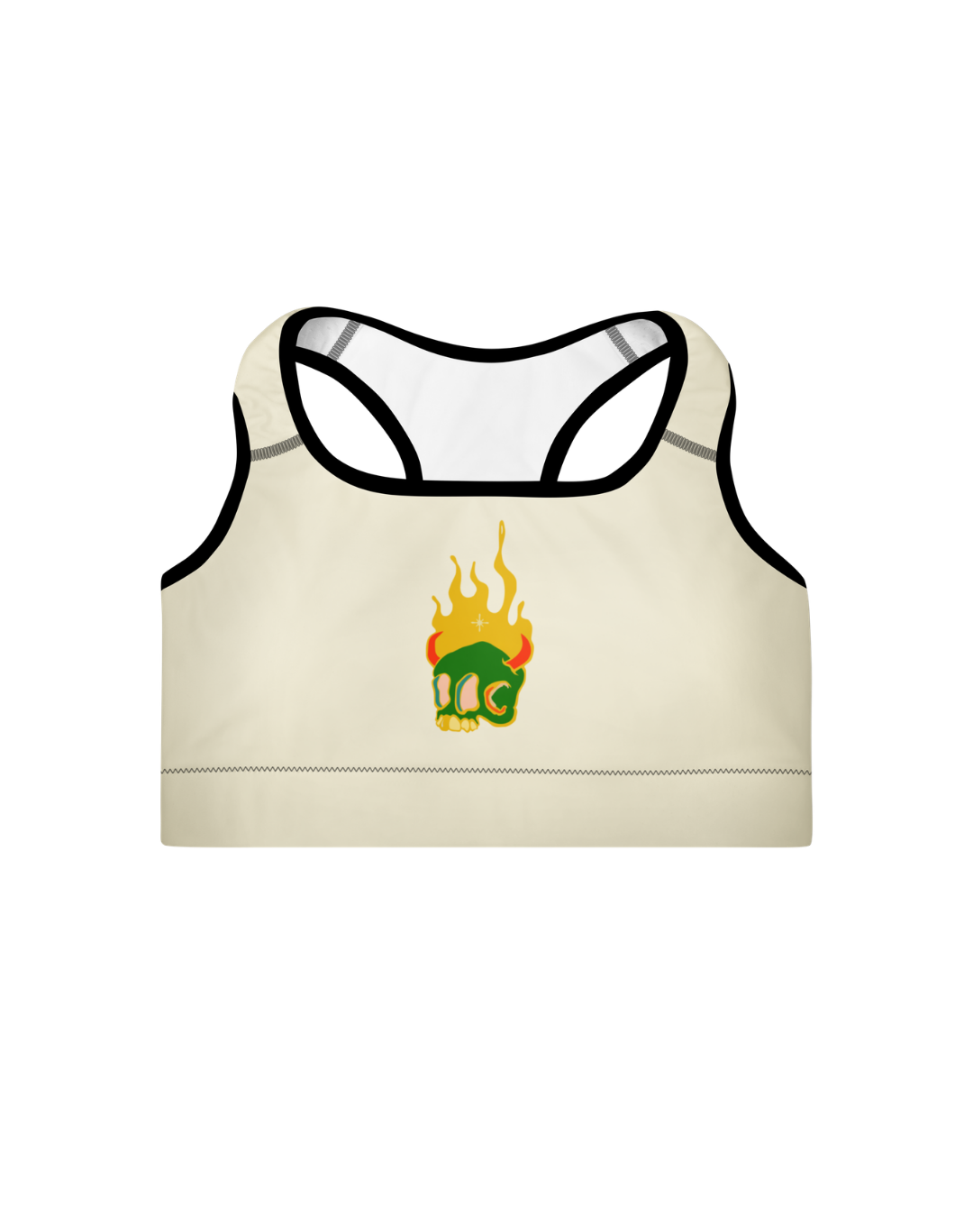 BTRIP Flame Racerback Sports Bra — Beige