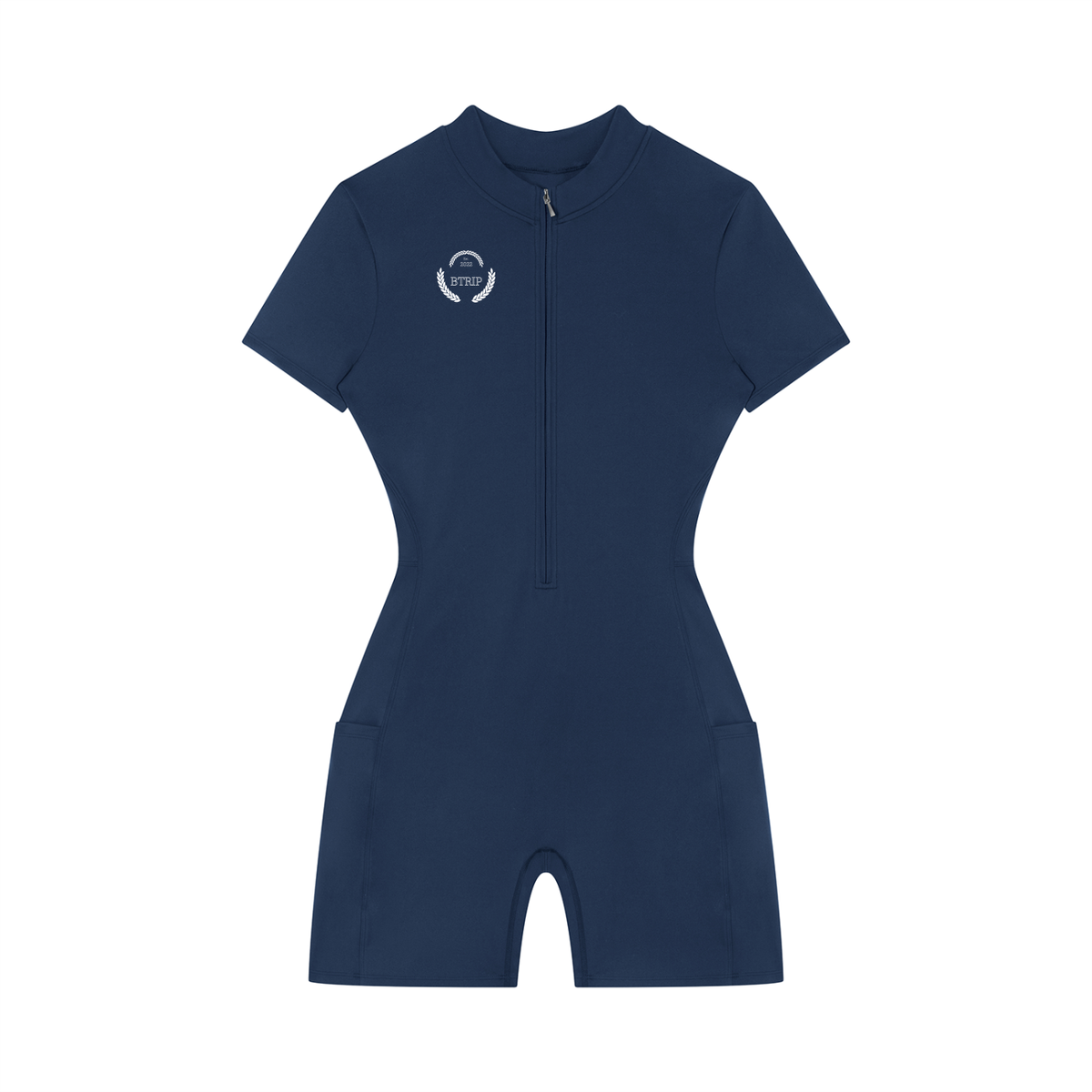 CHAMPIONS & ATHLETES | Women's Quarter-Zip Short Sleeve Romper