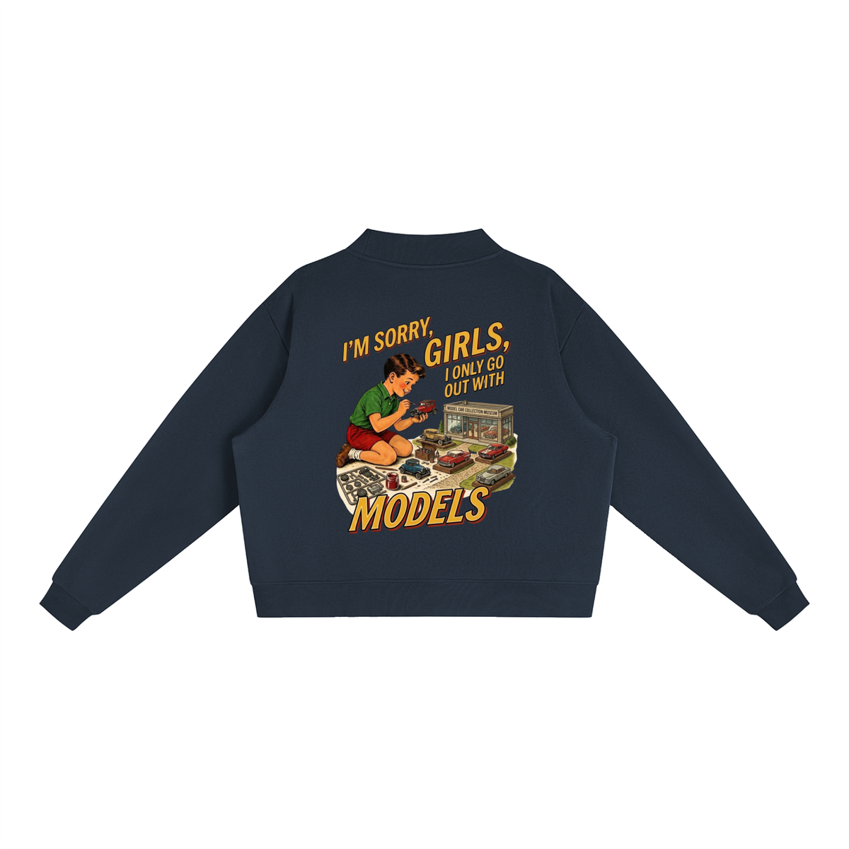 Essential Fleece Mock-Neck Crew Sweatshirt