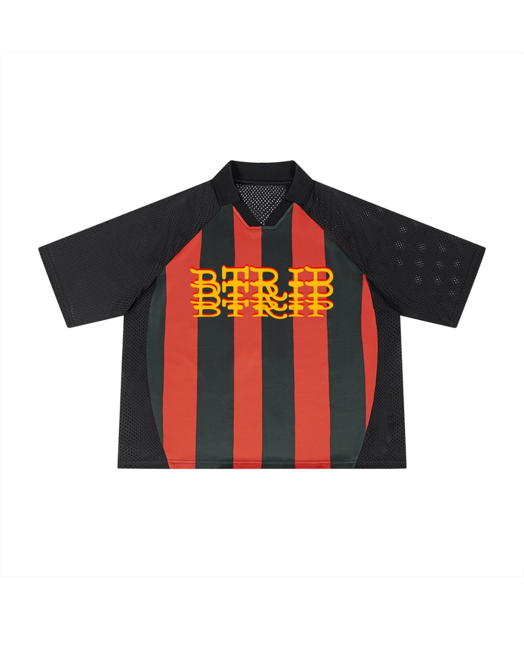 SPVIN | Unisex Striped Mesh Boxy Soccer Jersey