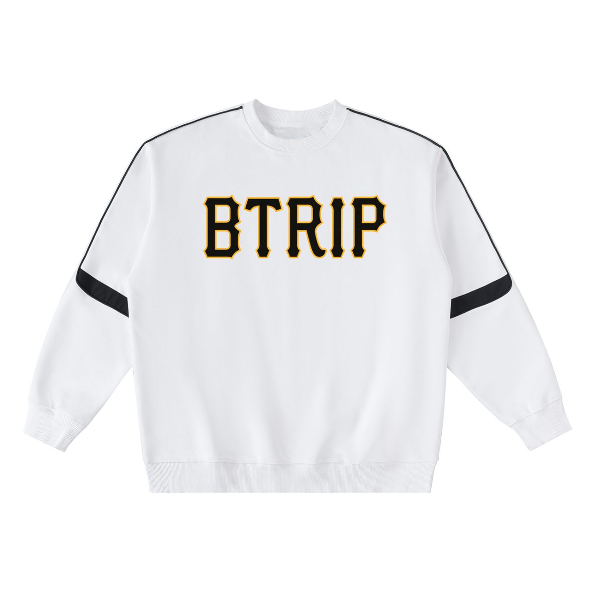 PIRVTES - Oversized Crewneck Taped Sweatshirt