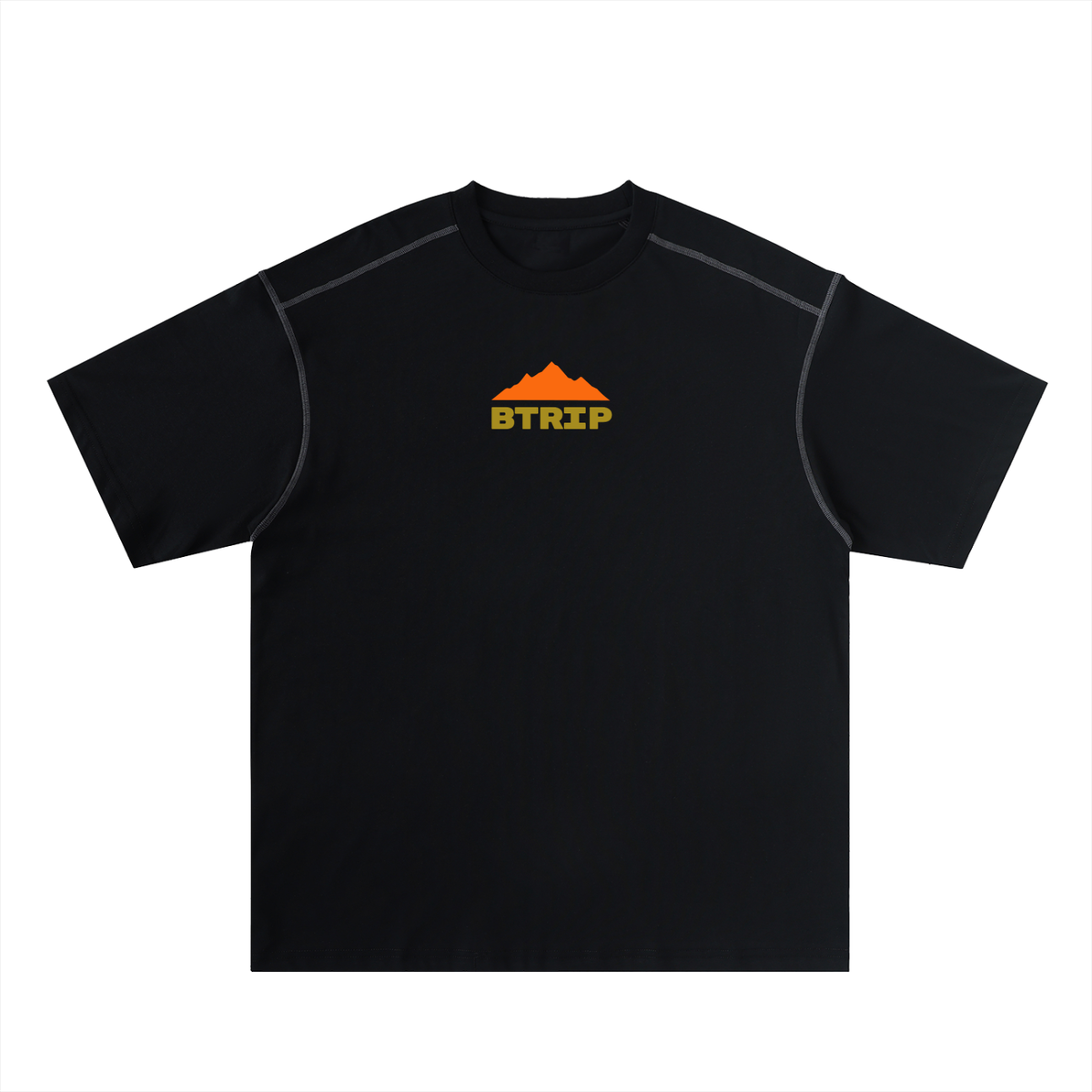 MOUNTVIN - Oversized Contrast-Stitched Cotton Tee