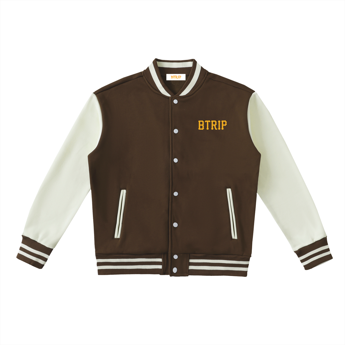 PIRVTES - Two-Tone Fleeced Varsity Jacket