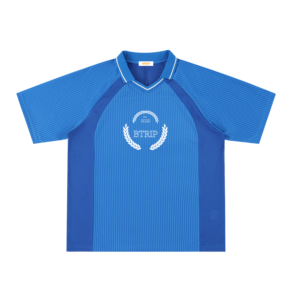 Striped V-Neck Soccer Jersey