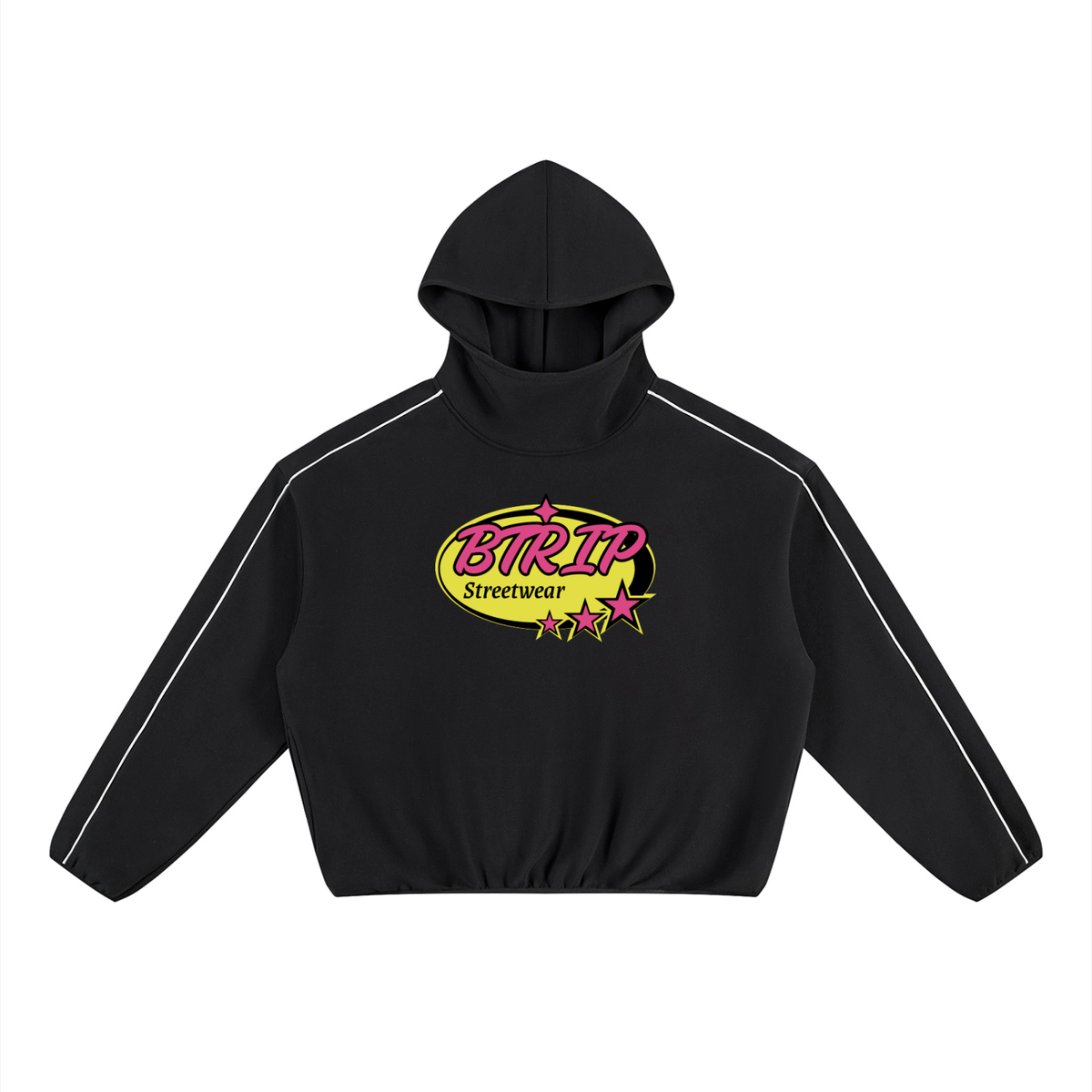 BTRIP STREETWEAR | The Boxy Piping Fleece Hoodie