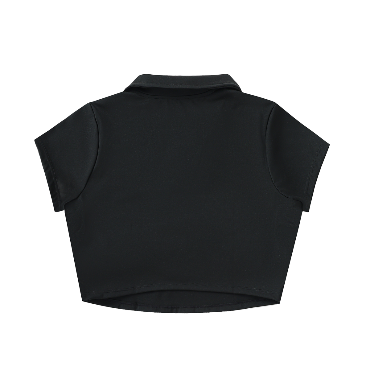 MOVE LIKE THIS | The V-Neck Lapel Crop Polo Top