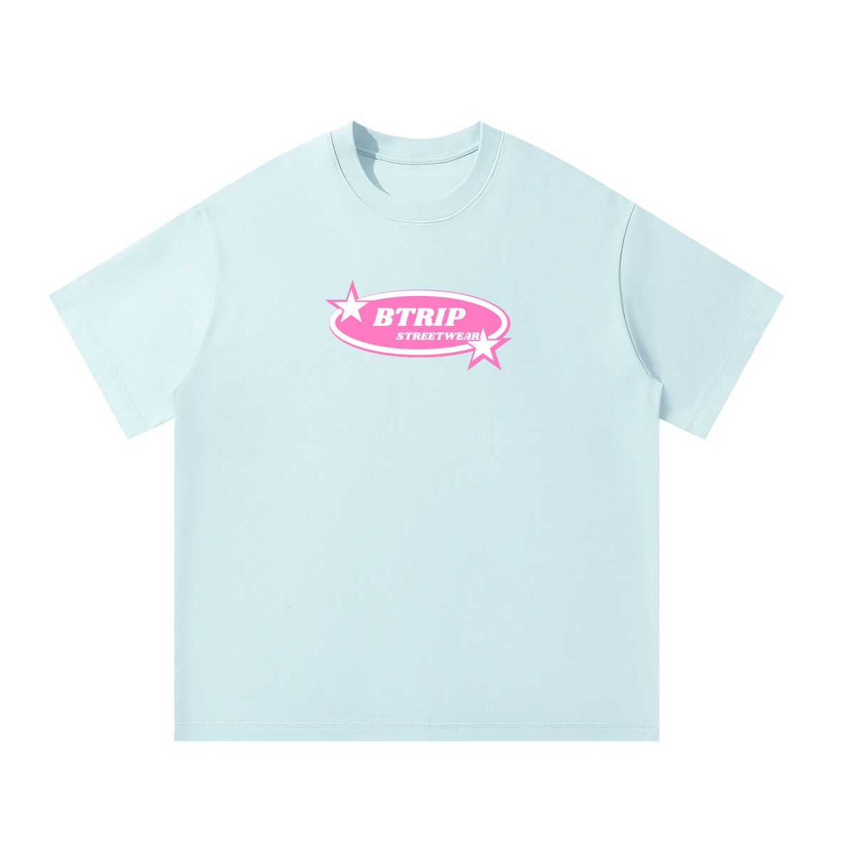 BTRIP STREETWEAR | Pink Oval Oversized Cotton T-Shirt