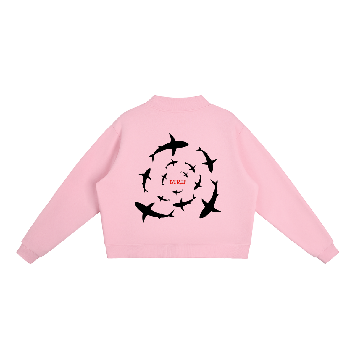 Essential Fleece Mock-Neck Crew Sweatshirt