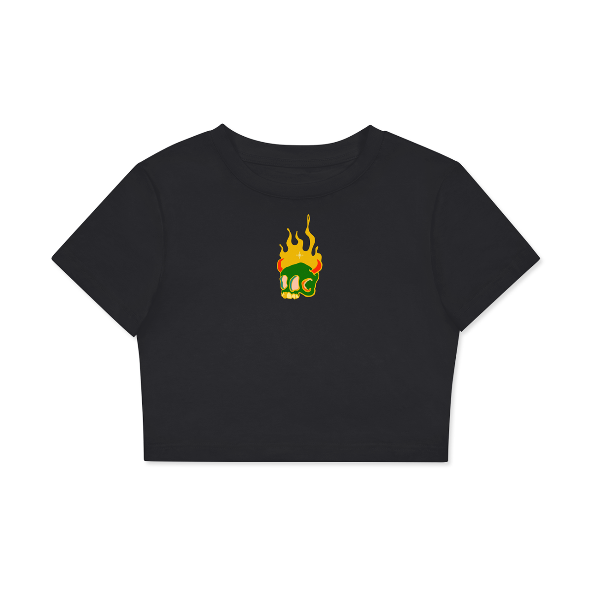Fitted Crop Cotton T-Shirt