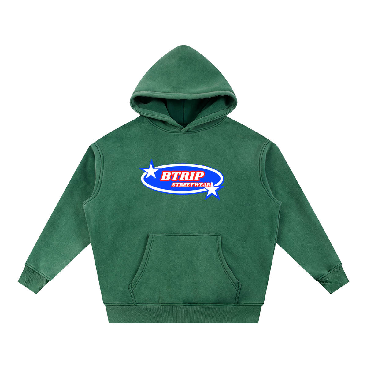 BTRIP STREETWEAR | Snow Wash Fleece Oversize Hoodie