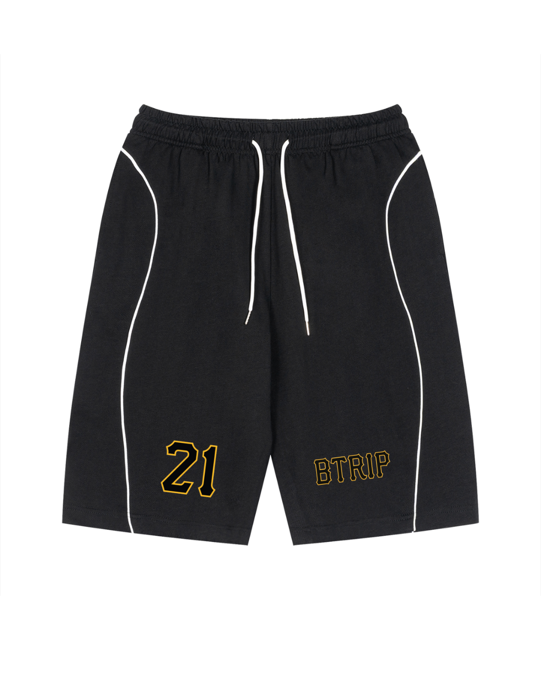 PIRVTES | Gold Emblem Piping Shorts