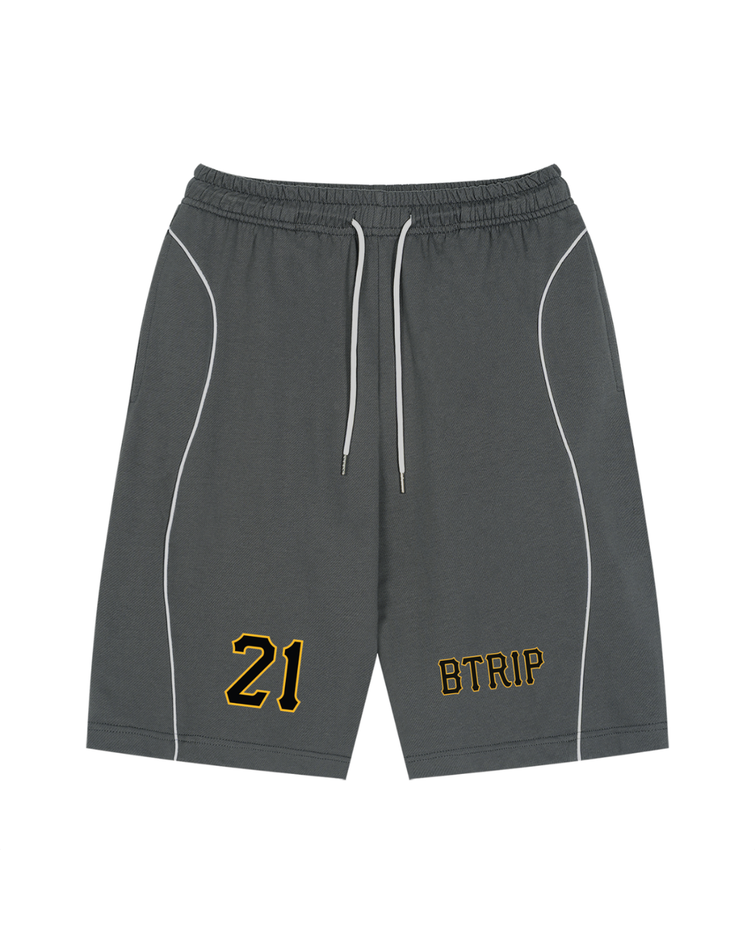 PIRVTES | Gold Emblem Piping Shorts