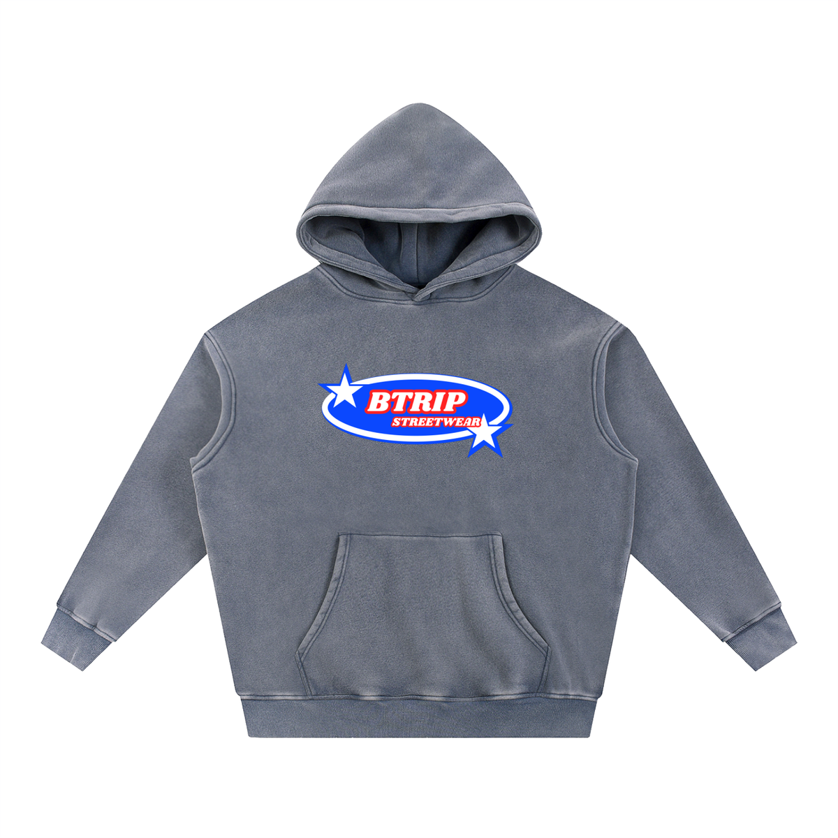 BTRIP STREETWEAR | Snow Wash Fleece Oversize Hoodie