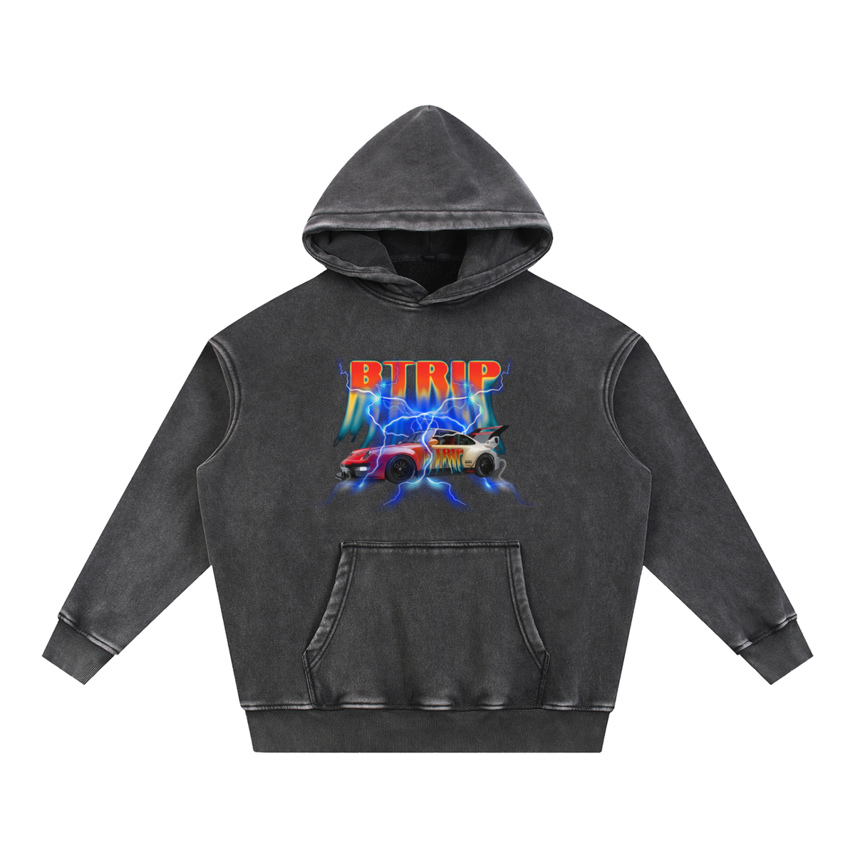 MAZE - Snow Wash Fleece Oversize Hoodie