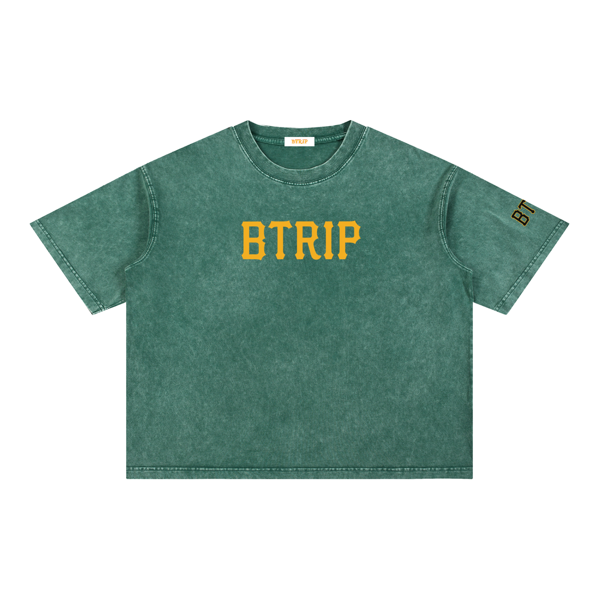 PIRVTES - Mineral Wash Boxy Cotton T-Shirt