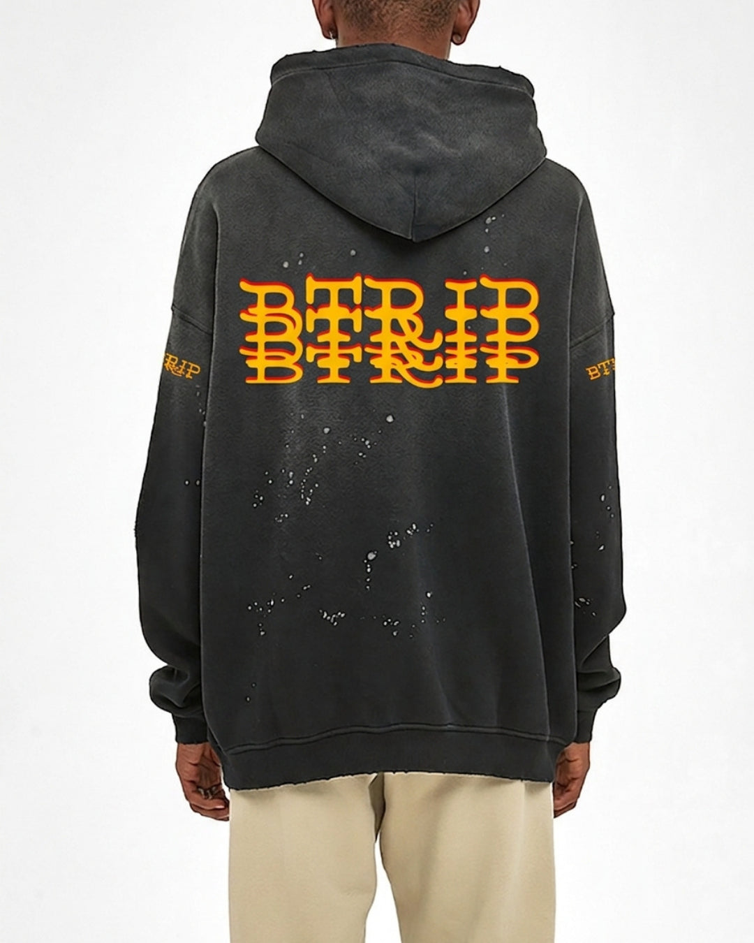 LIMV Vintage Washed Fleece Hoodie — Frayed