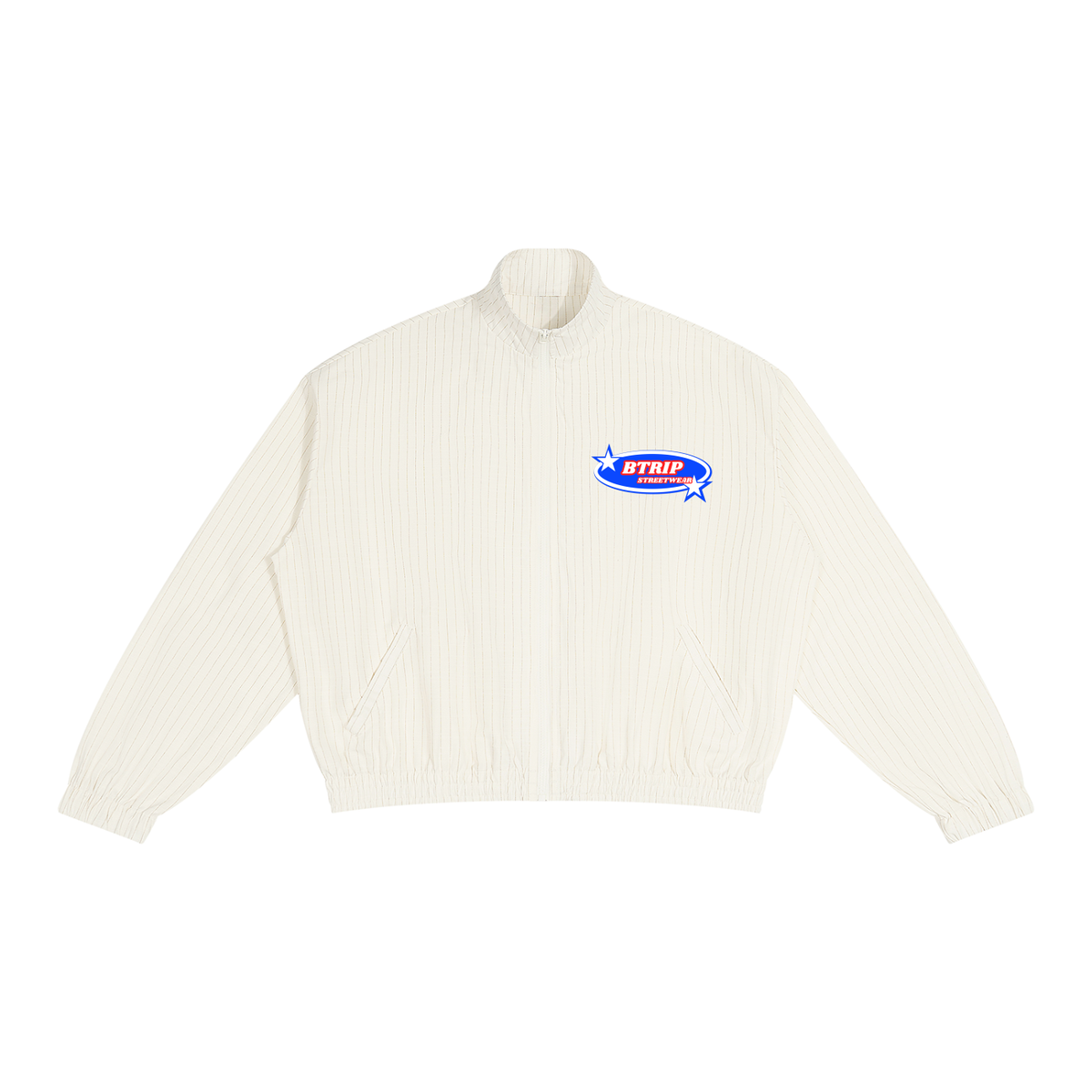 BTRIP STREETWEAR | Unisex Striped Full-Zip Track Jacket