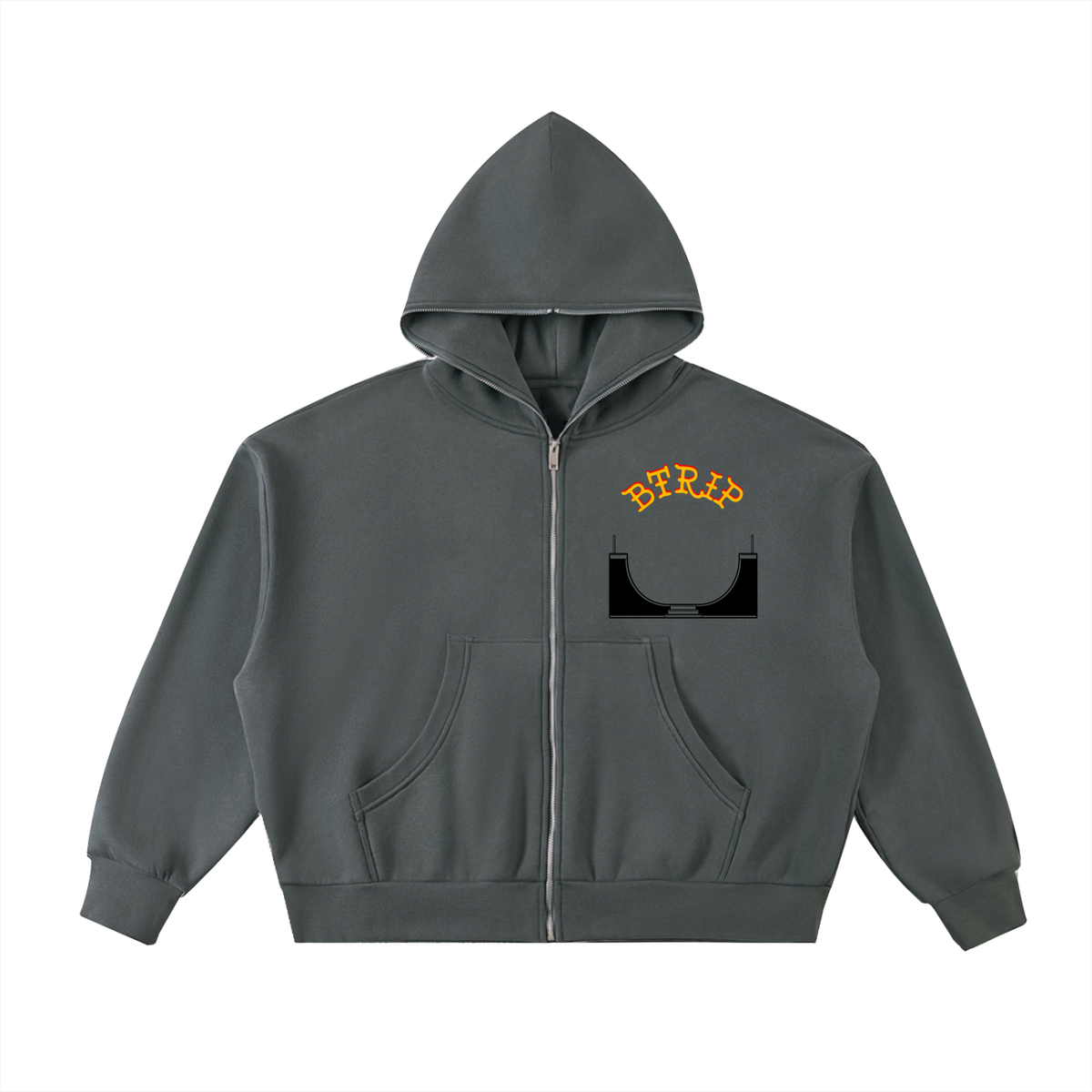 RVMP RVMP RVMP - Fleeced Full-Zip Boxy Hoodie