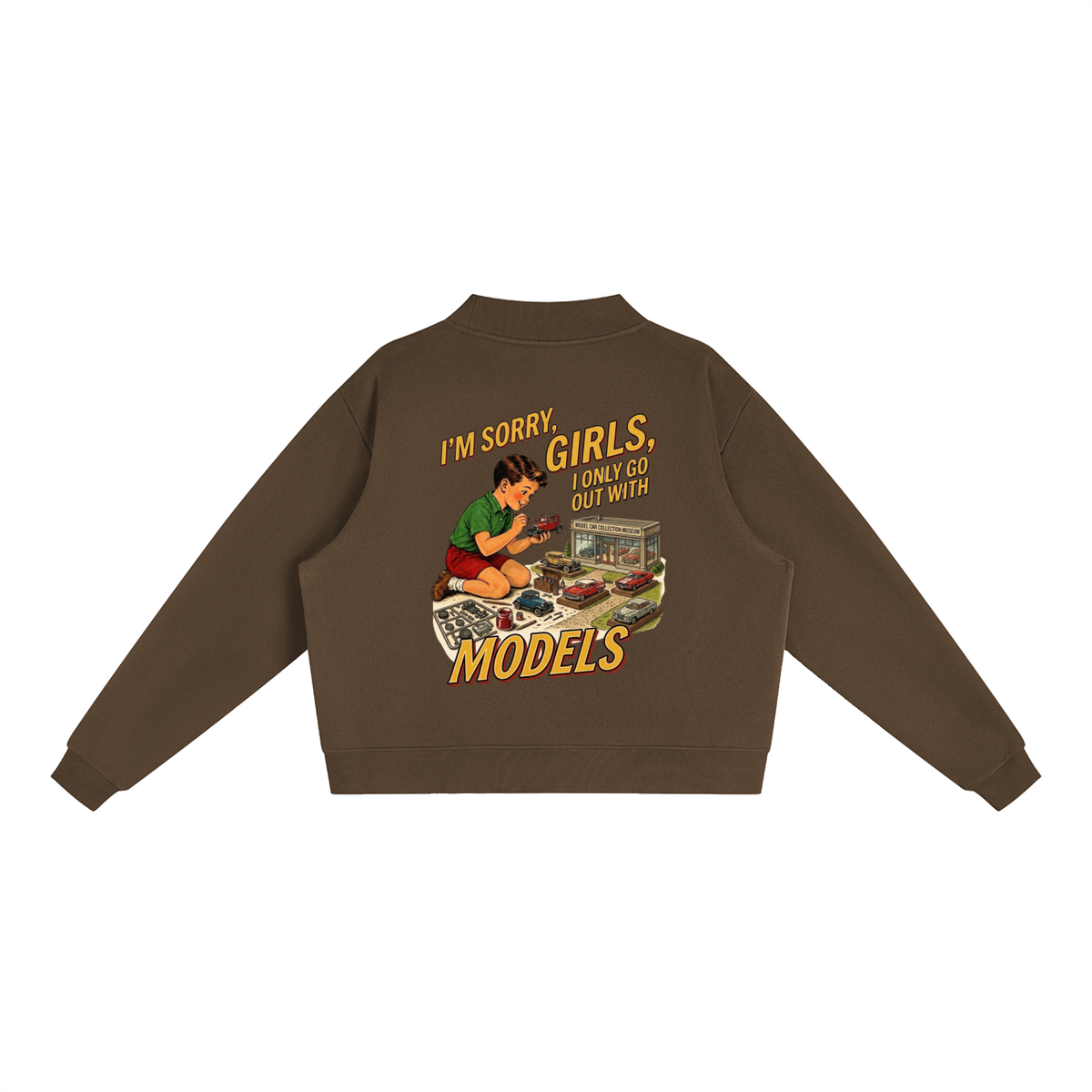 Essential Fleece Mock-Neck Crew Sweatshirt