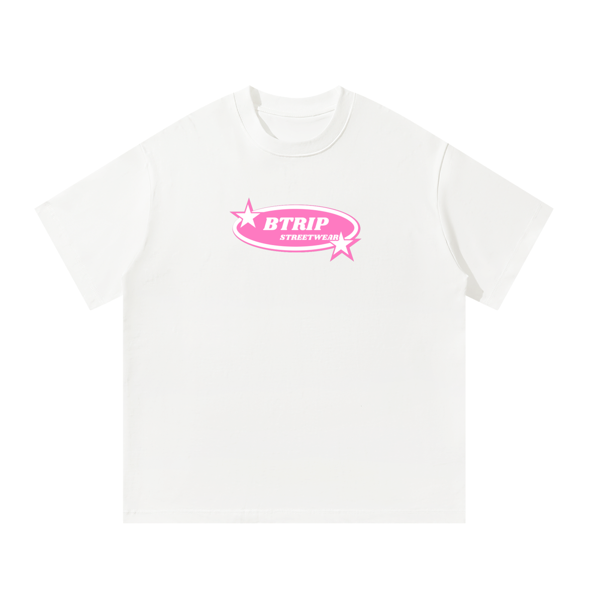 BTRIP STREETWEAR | Pink Oval Oversized Cotton T-Shirt