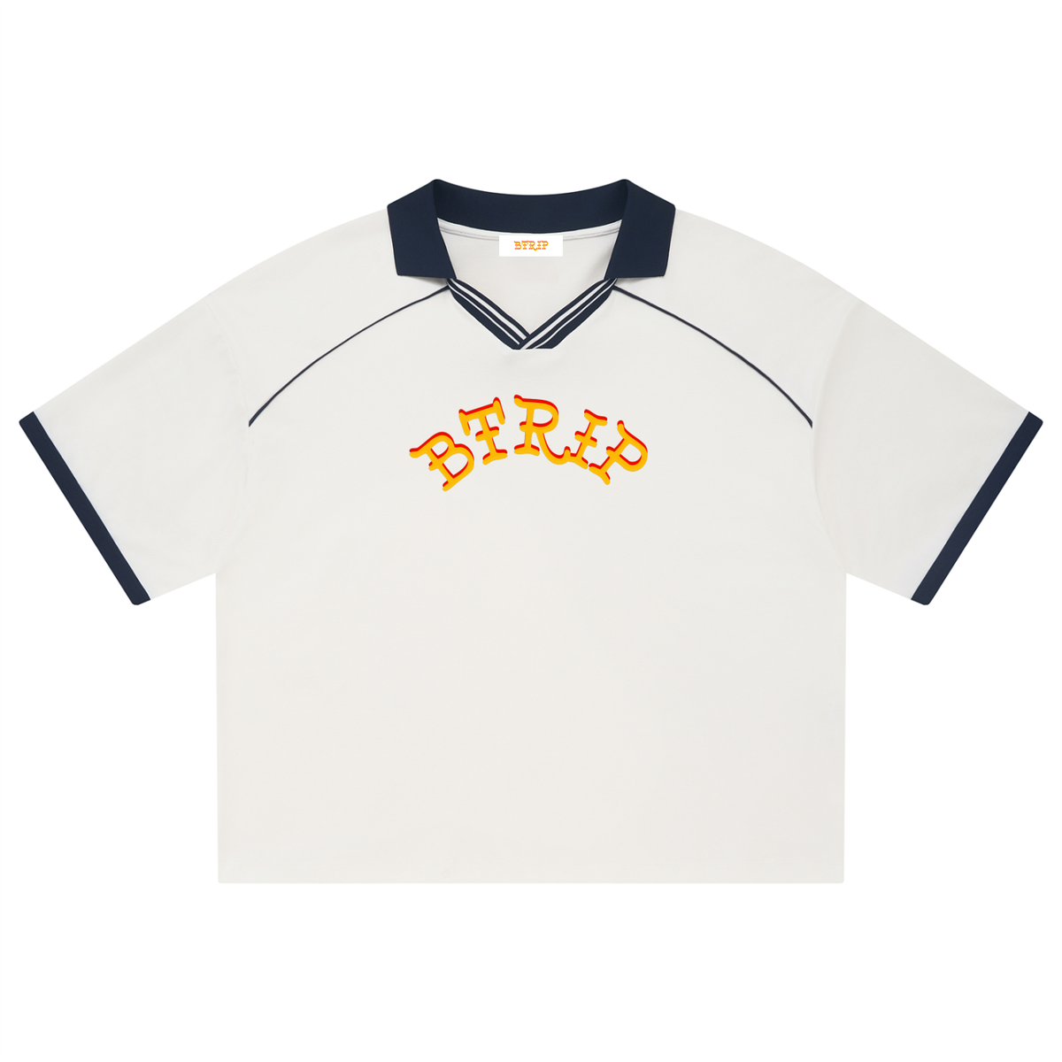 Unisex Collared Piping Boxy Soccer Jersey