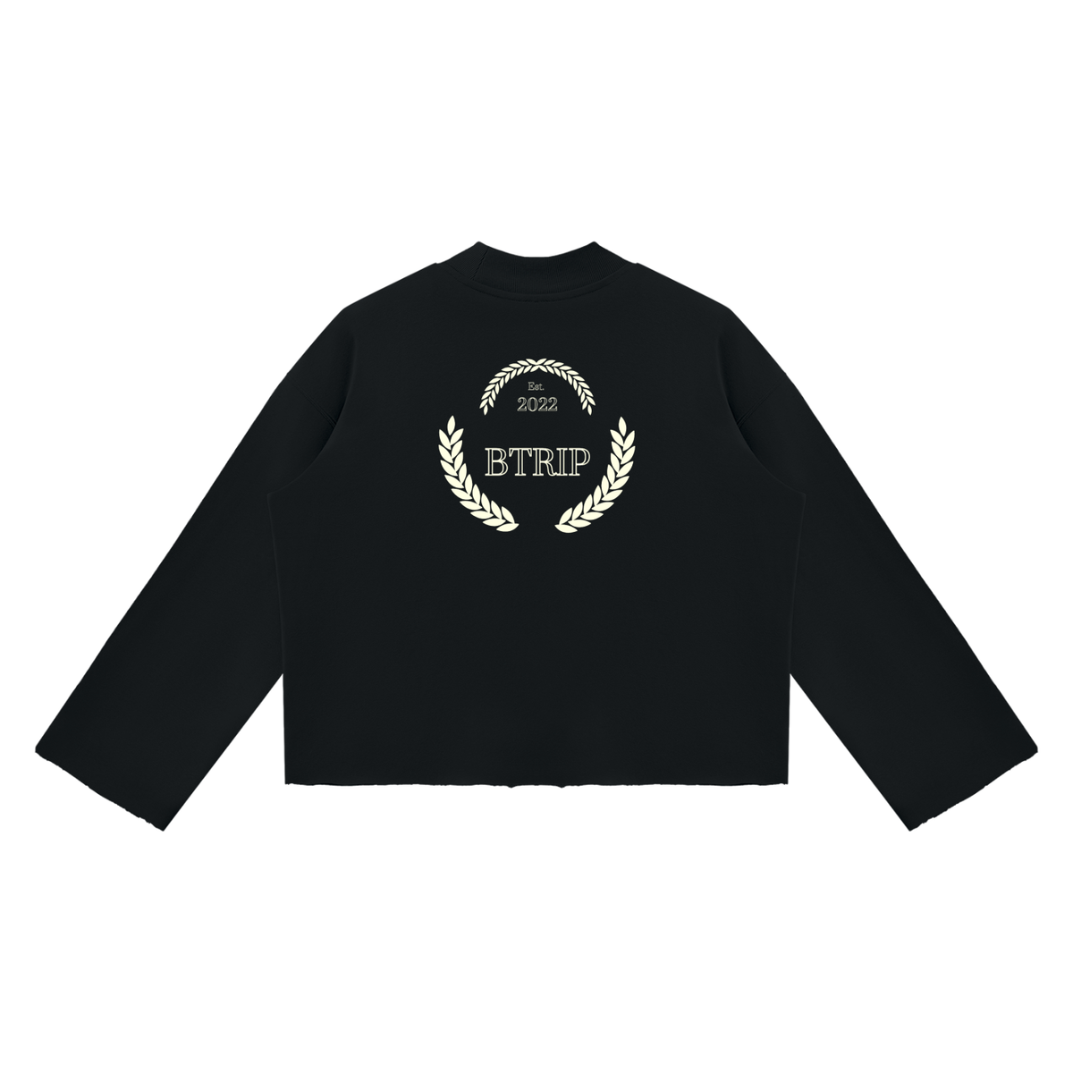 C&A | FEVRLESS 7 Mock Neck Raw Edge Boxy Sweatshirt