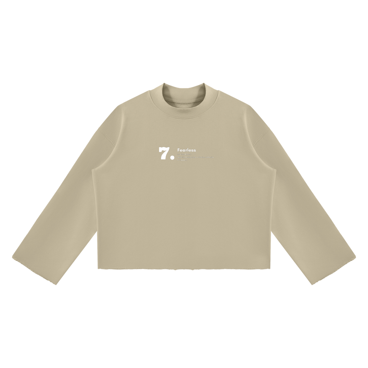 C&A | FEVRLESS 7 Mock Neck Raw Edge Boxy Sweatshirt