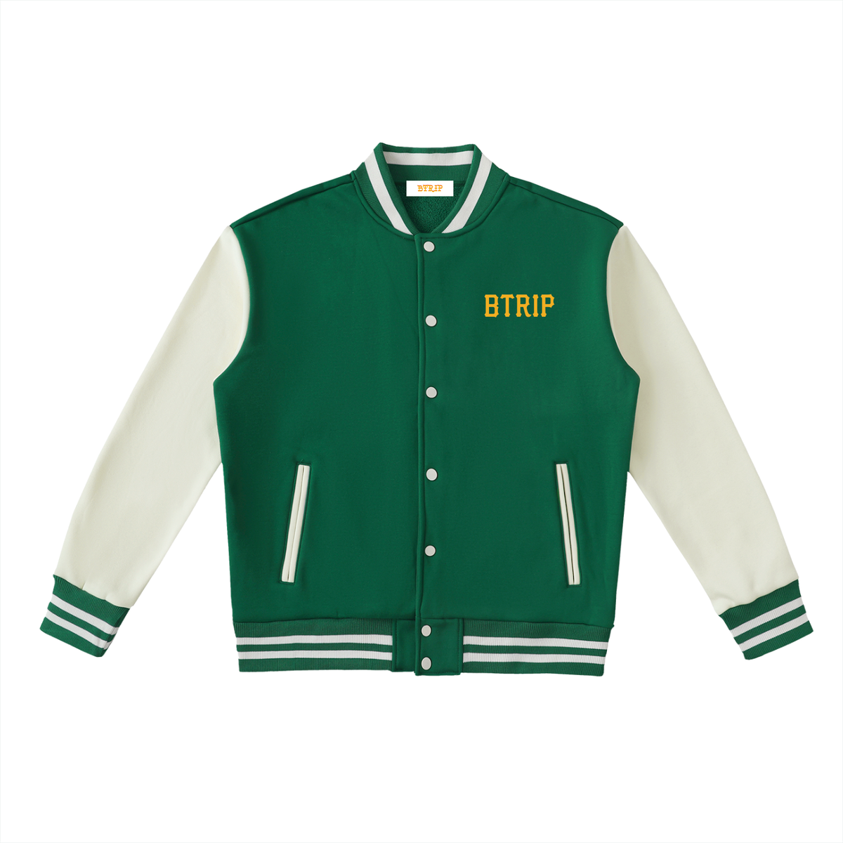 PIRVTES - Two-Tone Fleeced Varsity Jacket