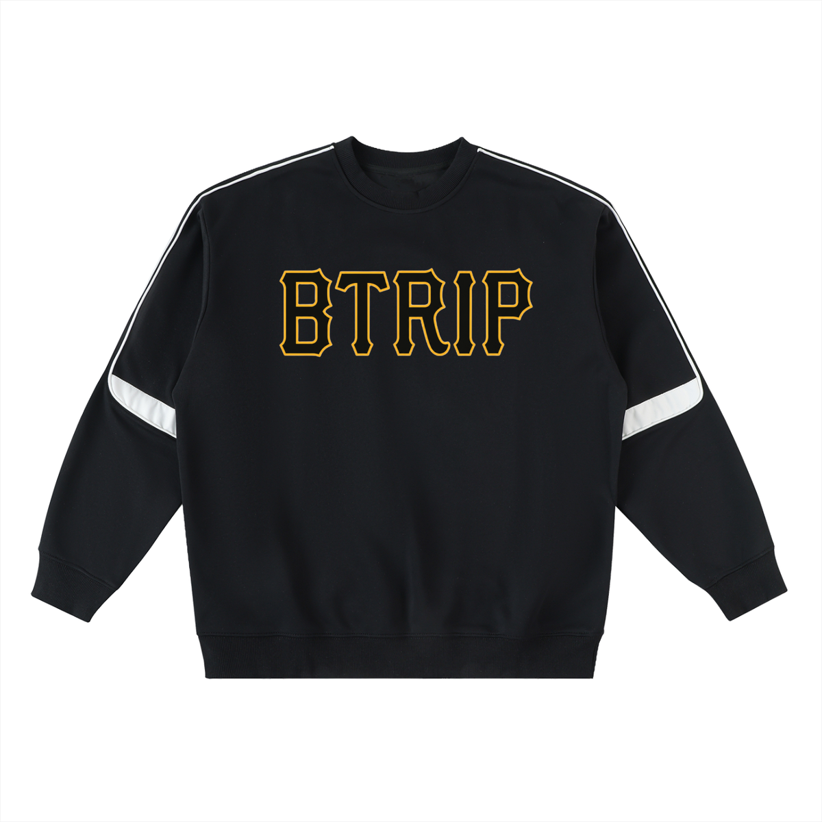 PIRVTES - Oversized Crewneck Taped Sweatshirt