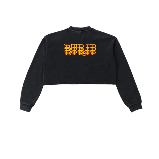 BVBY MUSCLE - Washed Crop Muscle Sweatshirt