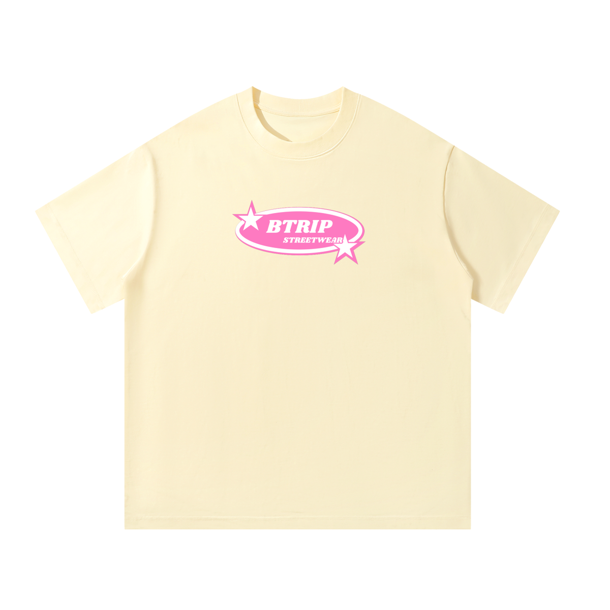 BTRIP STREETWEAR | Pink Oval Oversized Cotton T-Shirt
