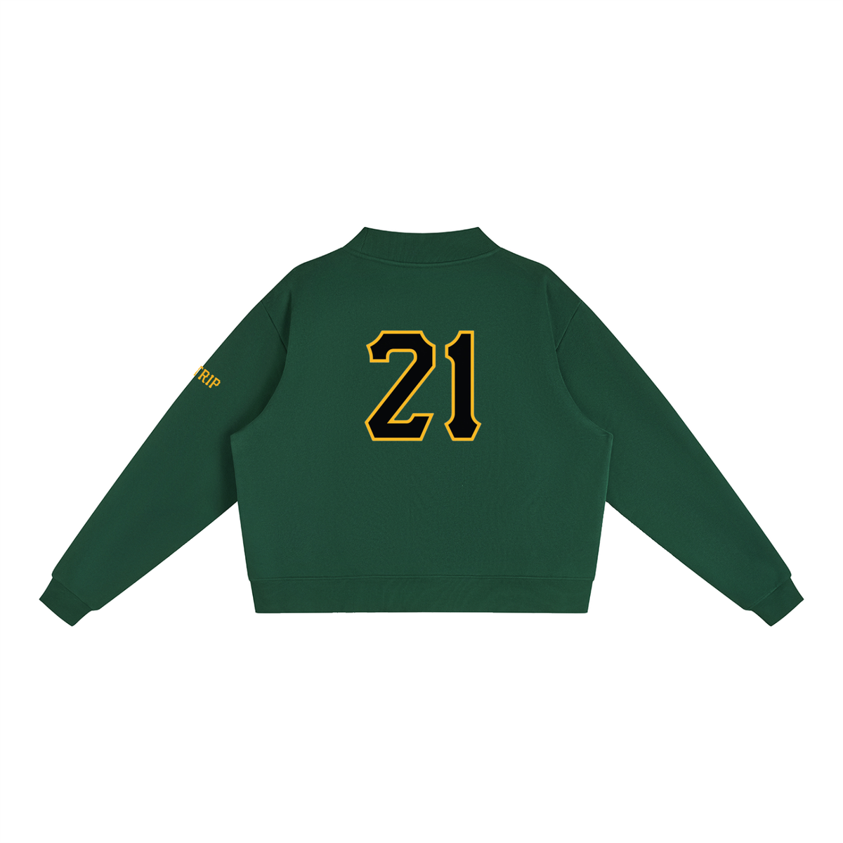 PIRVTES | Women's Gold Emblem Mock-Neck Sweatshirt