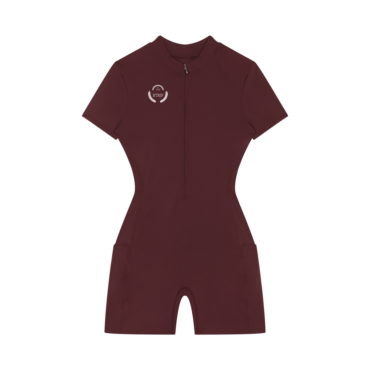 CHAMPIONS & ATHLETES | Women's Quarter-Zip Short Sleeve Romper