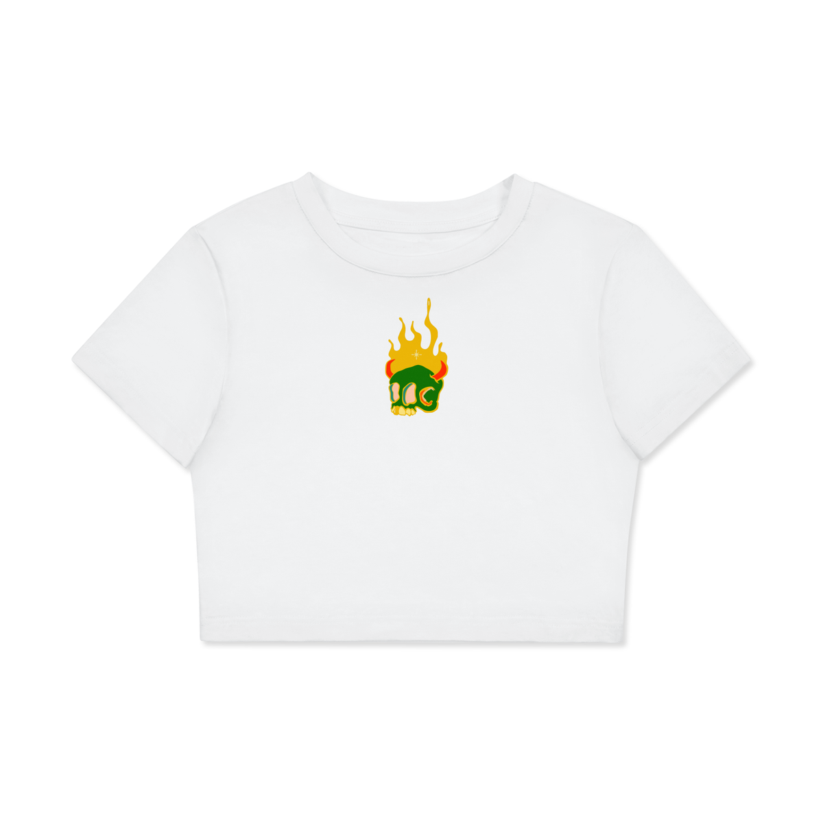 Fitted Crop Cotton T-Shirt