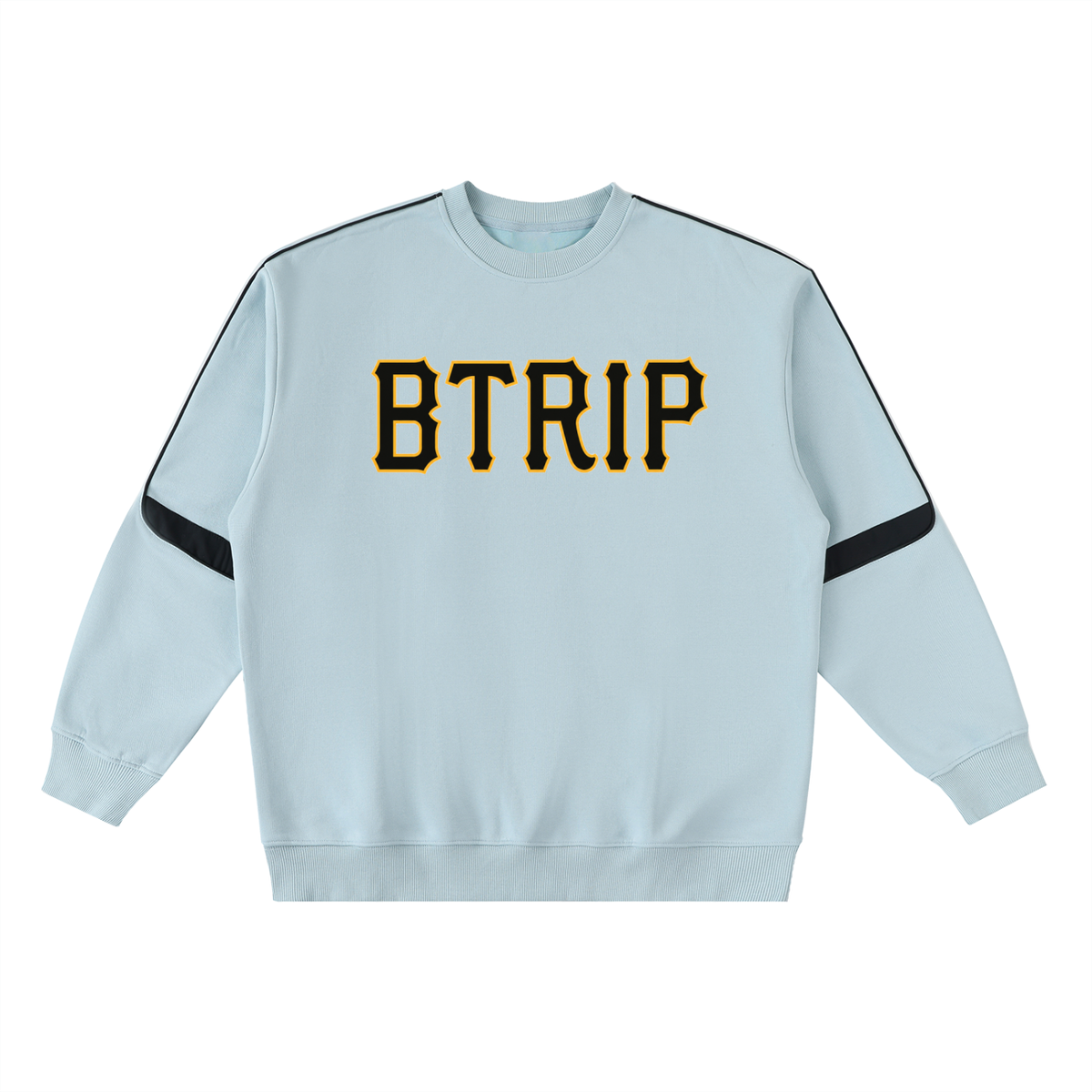 PIRVTES - Oversized Crewneck Taped Sweatshirt