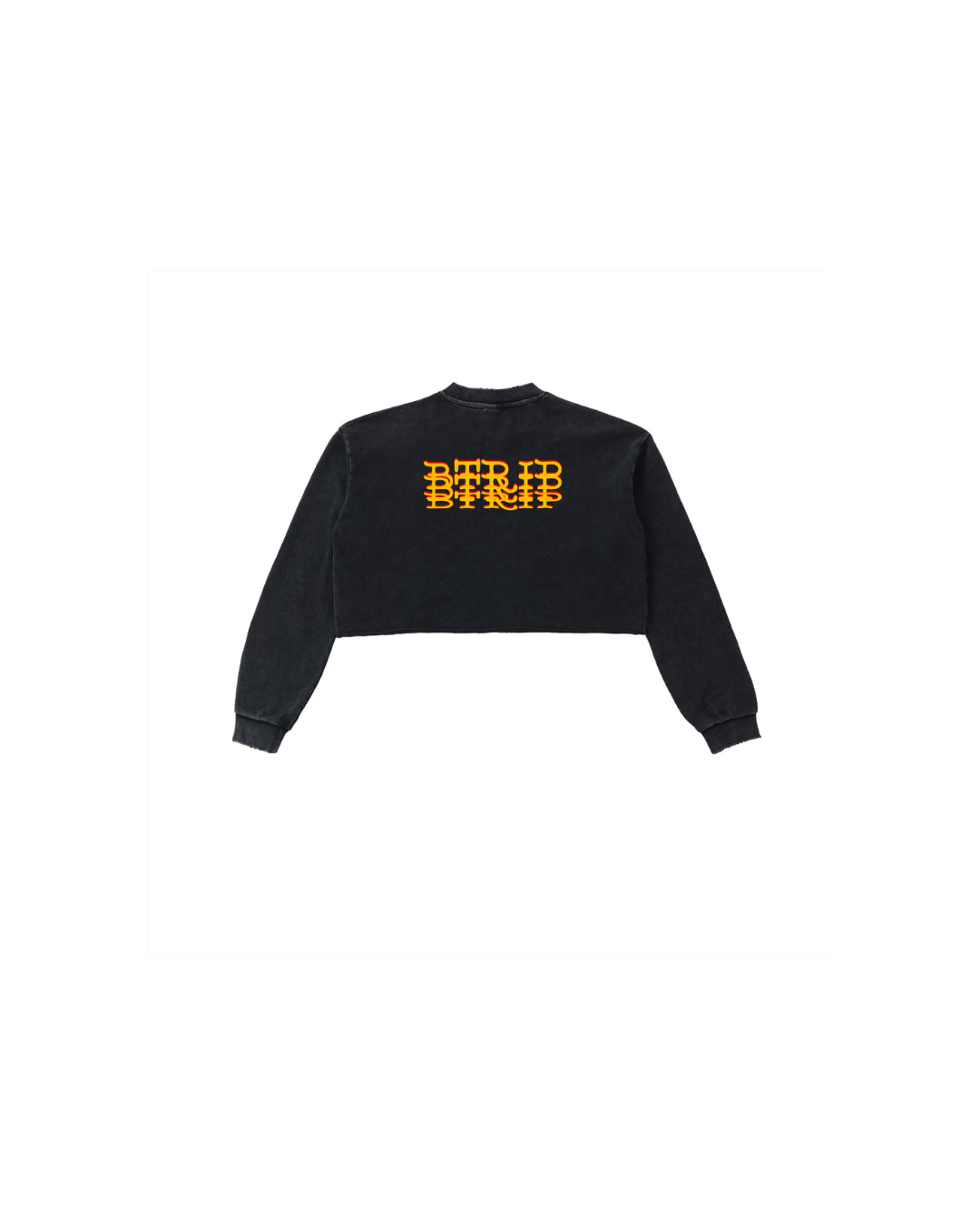 BVBY MUSCLE - Washed Raw Edge Cropped Sweatshirt