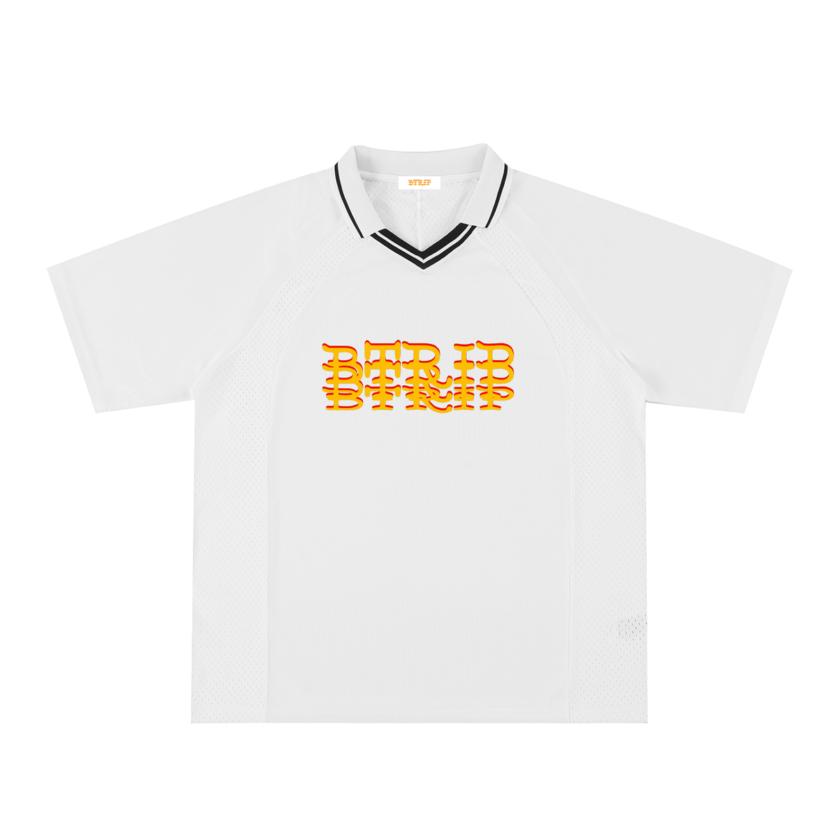 Striped V-Neck Soccer Jersey