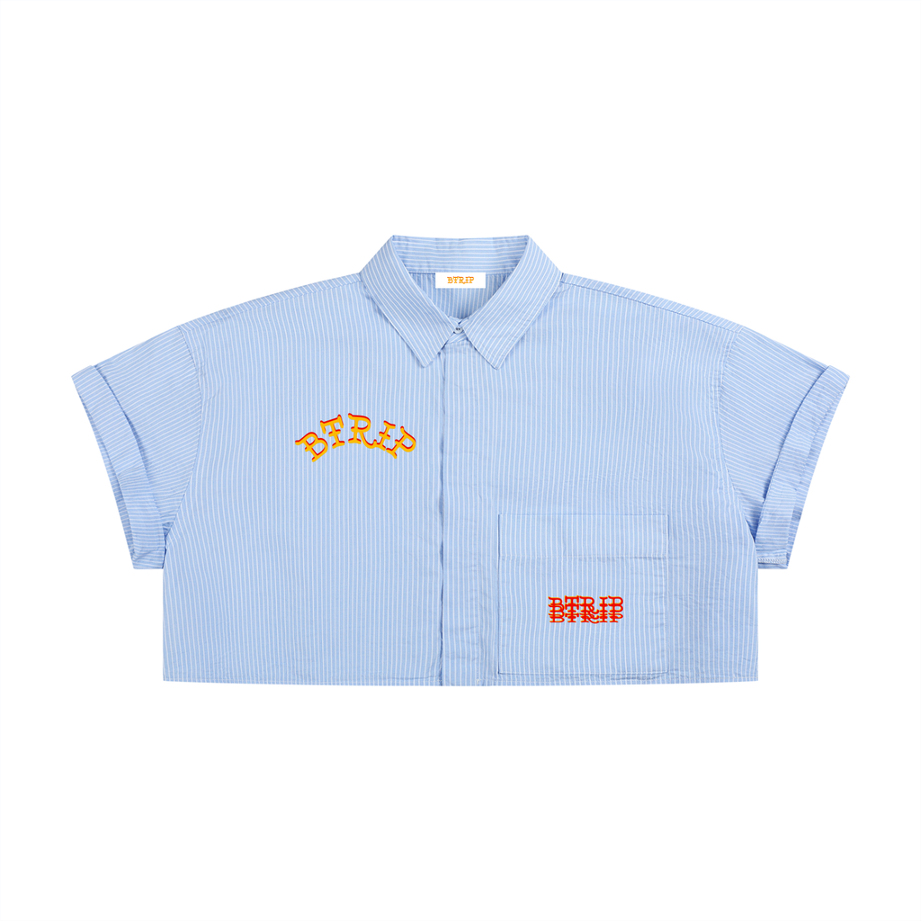 REBEL - Women’s Striped Boxy Cropped Shirt