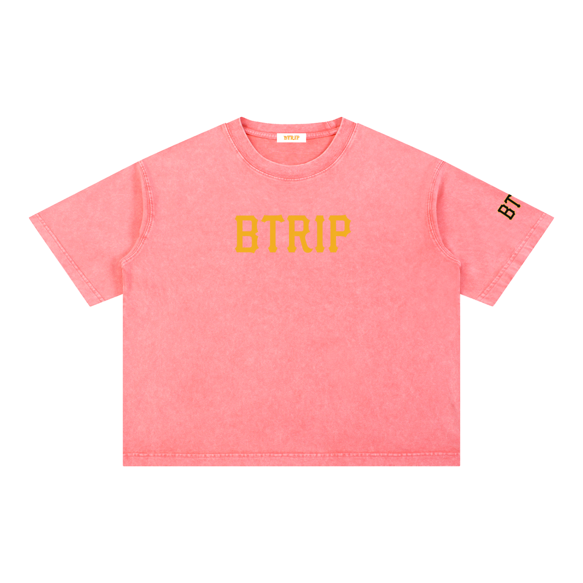 PIRVTES - Mineral Wash Boxy Cotton T-Shirt
