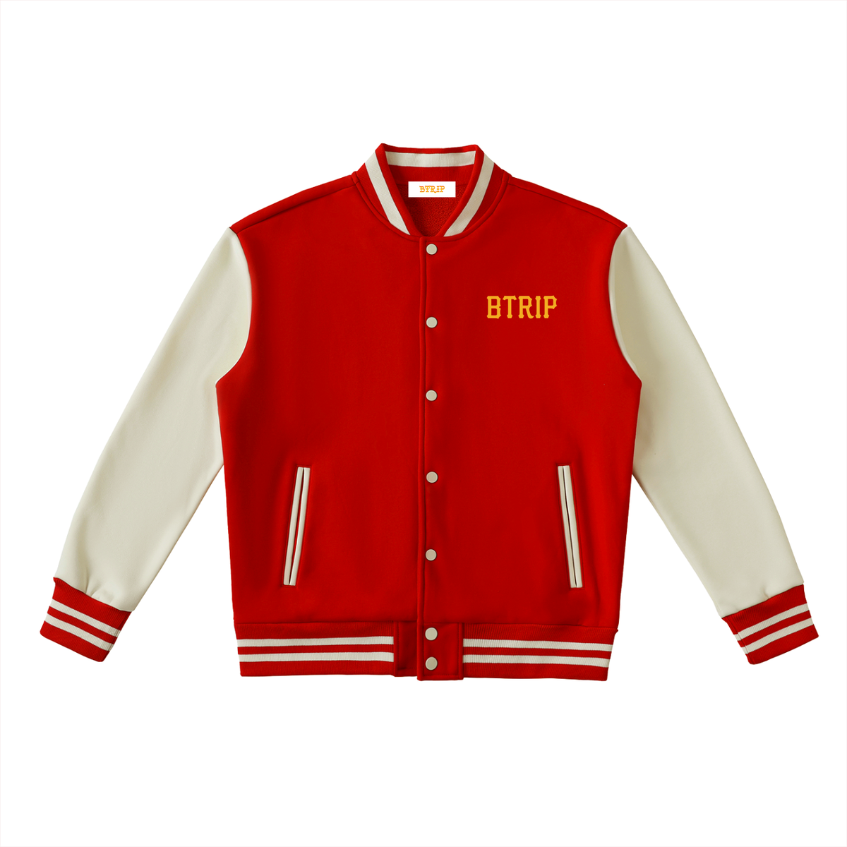 PIRVTES - Two-Tone Fleeced Varsity Jacket
