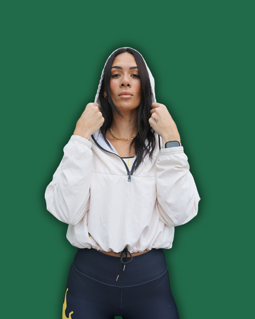 BTRIP Cropped Windbreaker - Beige