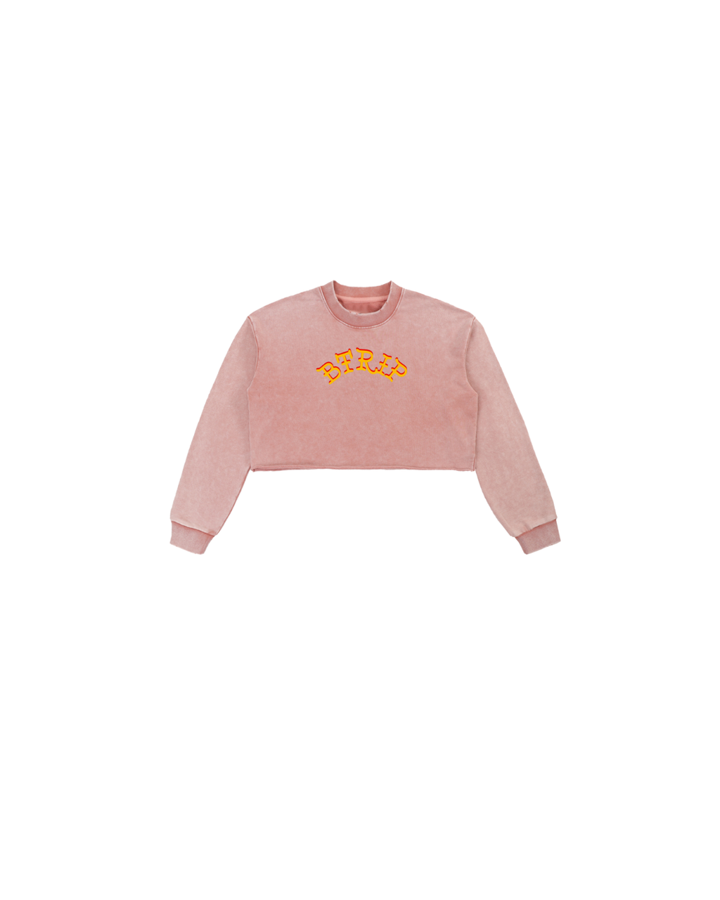 BVBY MUSCLE - Washed Raw Edge Cropped Sweatshirt