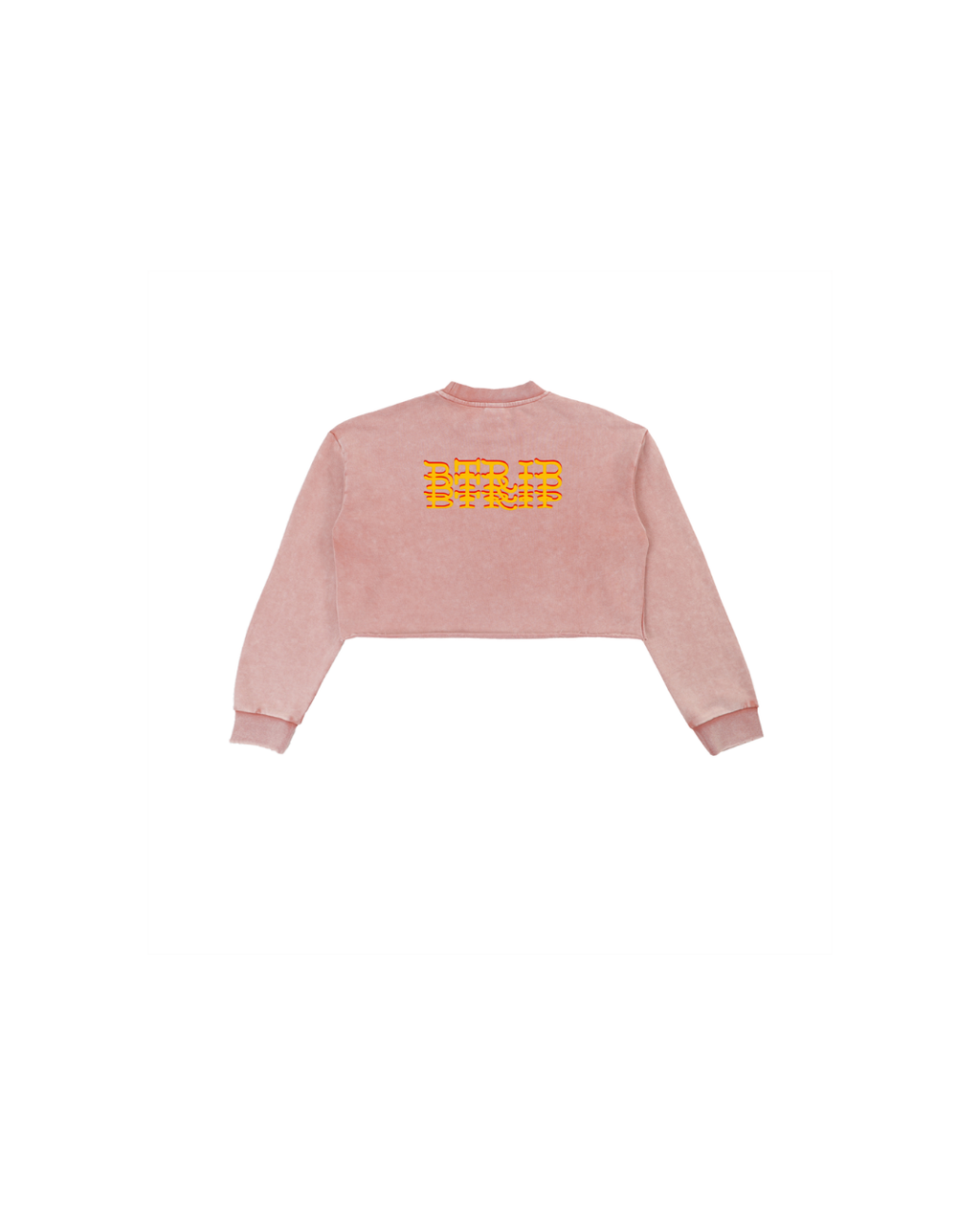BVBY MUSCLE - Washed Raw Edge Cropped Sweatshirt