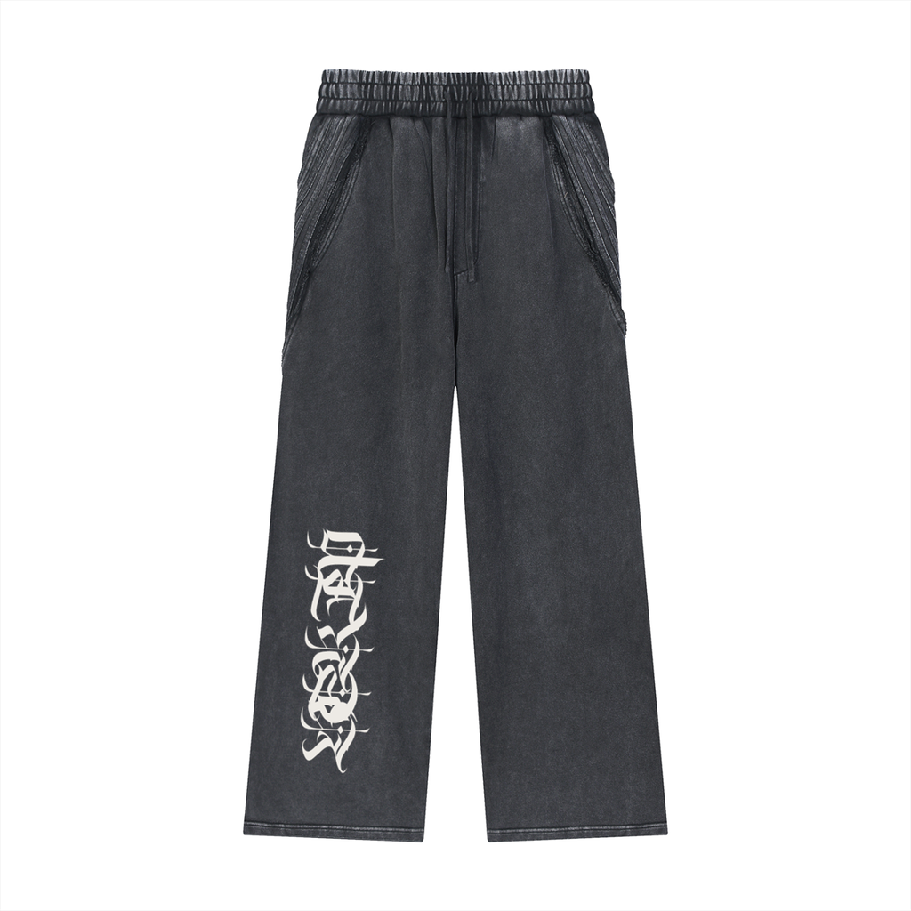 STAR - Snow Washed Tape Raw Edge Sweatpants