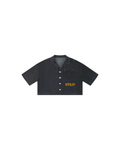 GVBV Vintage Wash Boxy Crop Shirt