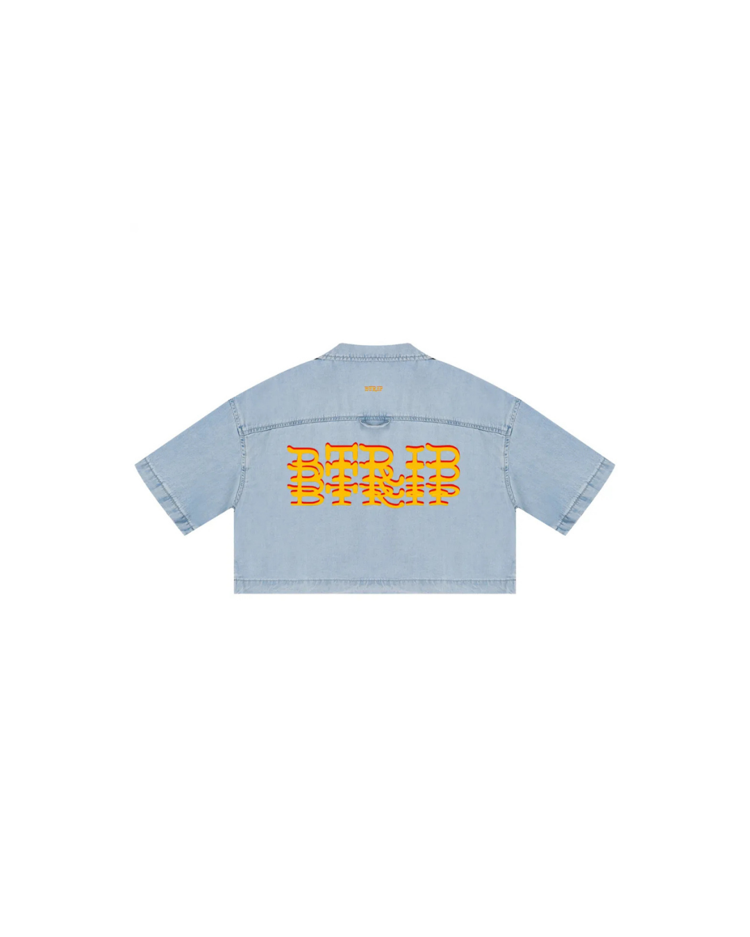 GVBV Vintage Wash Boxy Crop Shirt