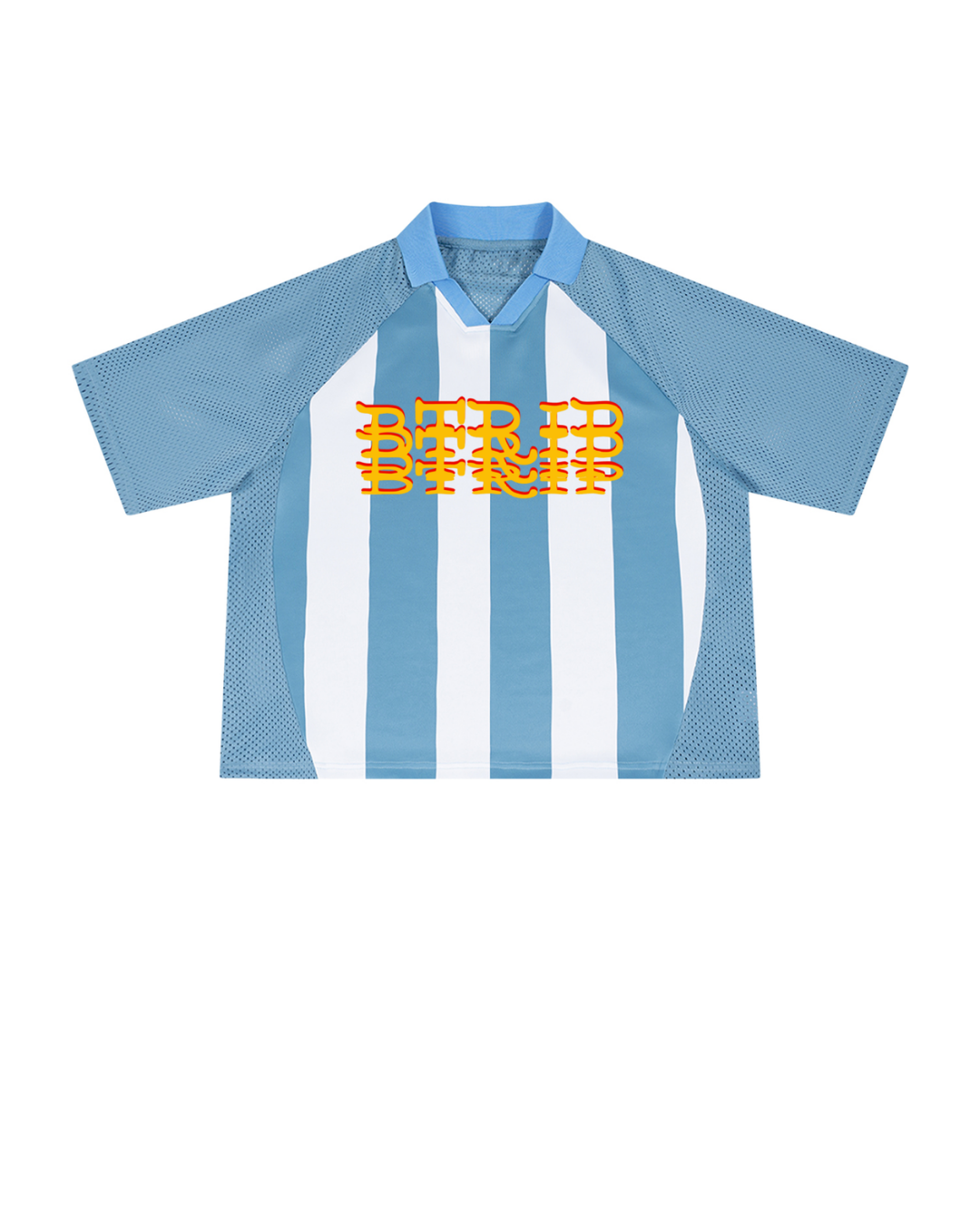 VRGENTINV | Unisex Striped Mesh Boxy Soccer Jersey