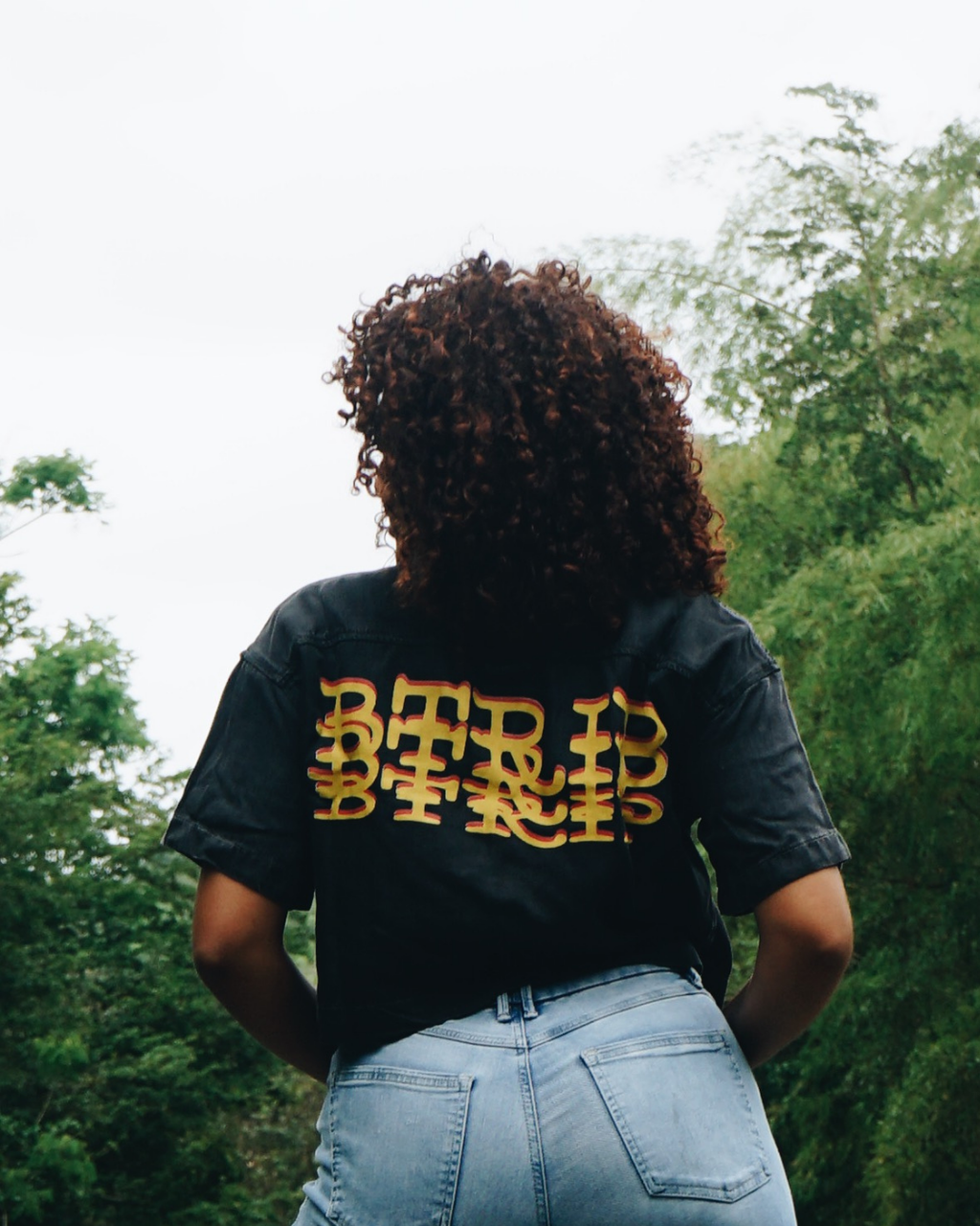GVBV Vintage Wash Boxy Crop Shirt